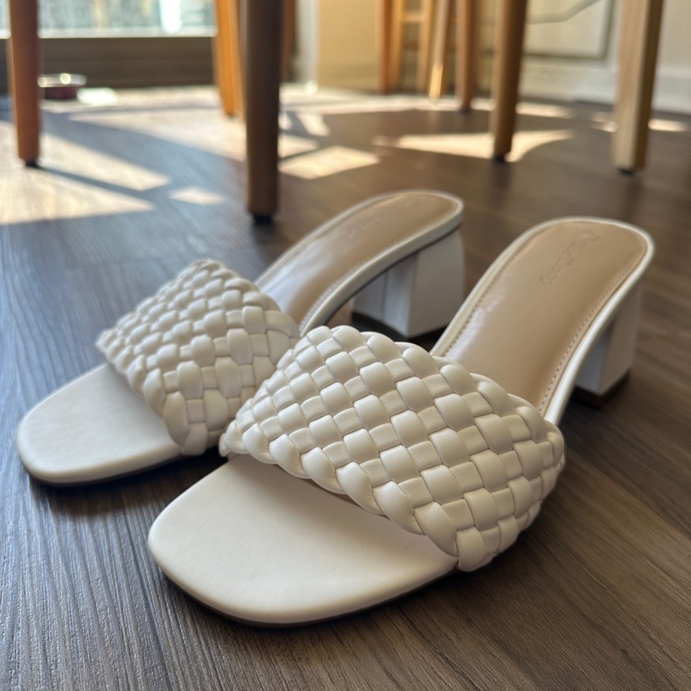 The Drop White Heel Sandal | 9